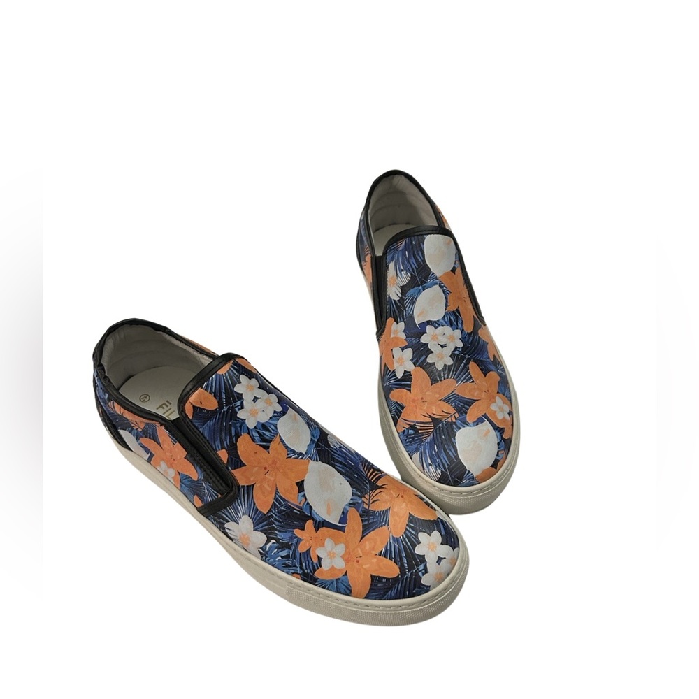 Filling pieces new slip on floral shoes handcrafted in Portugal size 42 very fun